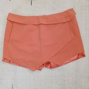 Forever 21 Coral Wrap-Front Skort